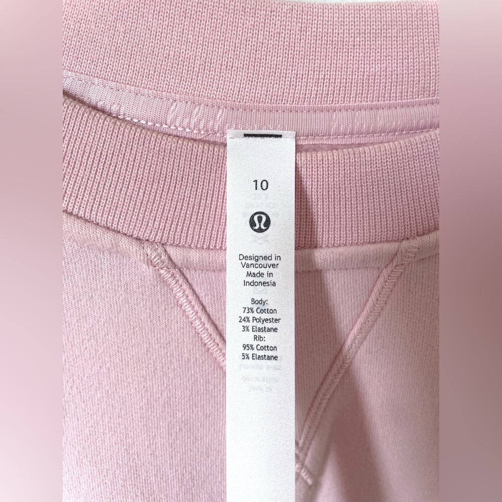 Lulu Lemon Pink Mist Crewneck